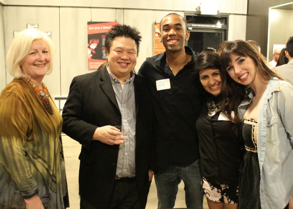 Dramaturg Sophie Cripe, director Oanh Nguyen and cast members Charles McCoy, Nohely Q Photo