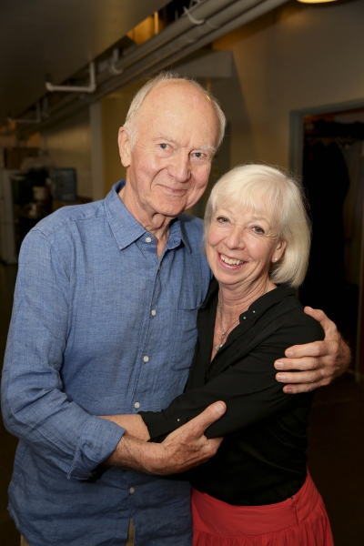From left, cast members Donald Douglas and Sheila Ferris pose backstage after the ope Photo