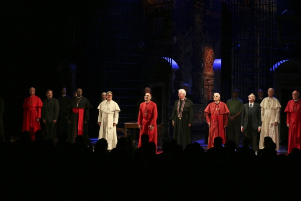 The cast take their bows during the curtain call for the opening night performance of Photo