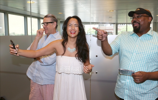 Jonathan Freeman, Courtney Reed and James Monroe Iglehart Photo