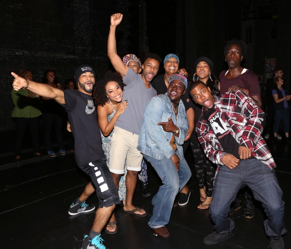Saul Williams (upper right) with fellow cast members making their Broadway debuts  Photo
