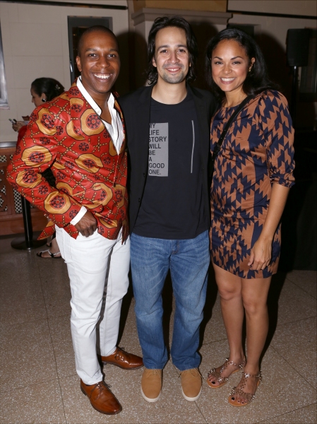 Leslie Odom Jr., Lin-Manuel Miranda and Karen Olivo  Photo