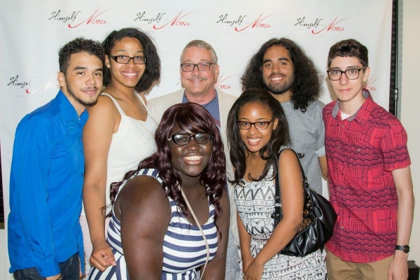 Himself and Nora director Michael Bush with his students Photo