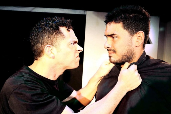 Rougher Stuff Ã¢â‚¬â€œ Mitch (Aaron Echegaray), confronts Joe (Jose Luis Ri Photo