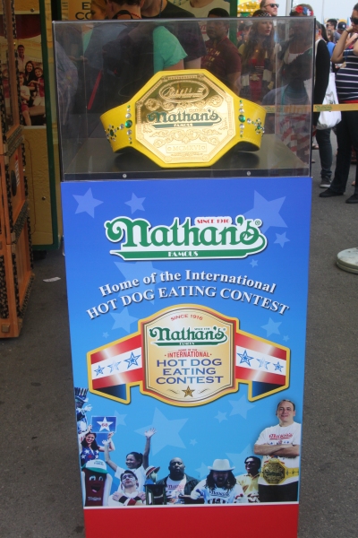 Exclusive Photo Coverage: ON THE TOWN Stars Perform at Nathan's Fourth of July Hot Dog Eating Contest!  Image