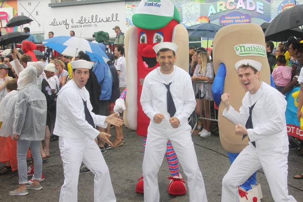 Exclusive Photo Coverage: ON THE TOWN Stars Perform at Nathan's Fourth of July Hot Dog Eating Contest!  Image