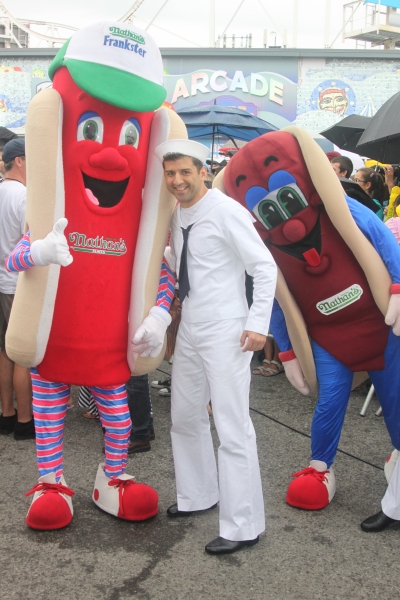 Exclusive Photo Coverage: ON THE TOWN Stars Perform at Nathan's Fourth of July Hot Dog Eating Contest!  Image
