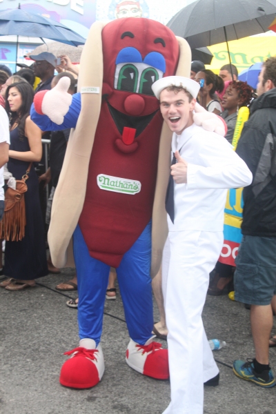 Exclusive Photo Coverage: ON THE TOWN Stars Perform at Nathan's Fourth of July Hot Dog Eating Contest!  Image