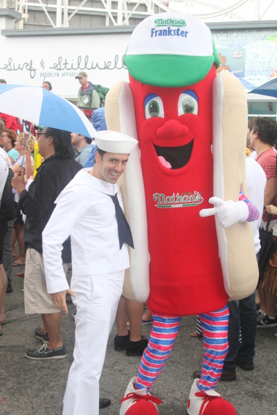 Exclusive Photo Coverage: ON THE TOWN Stars Perform at Nathan's Fourth of July Hot Dog Eating Contest!  Image
