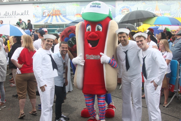 Exclusive Photo Coverage: ON THE TOWN Stars Perform at Nathan's Fourth of July Hot Dog Eating Contest!  Image