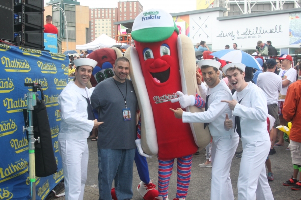 Exclusive Photo Coverage: ON THE TOWN Stars Perform at Nathan's Fourth of July Hot Dog Eating Contest!  Image