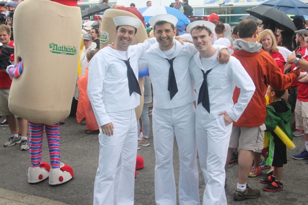 Exclusive Photo Coverage: ON THE TOWN Stars Perform at Nathan's Fourth of July Hot Dog Eating Contest!  Image