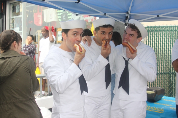 Exclusive Photo Coverage: ON THE TOWN Stars Perform at Nathan's Fourth of July Hot Dog Eating Contest!  Image
