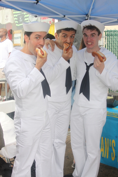 Exclusive Photo Coverage: ON THE TOWN Stars Perform at Nathan's Fourth of July Hot Dog Eating Contest!  Image