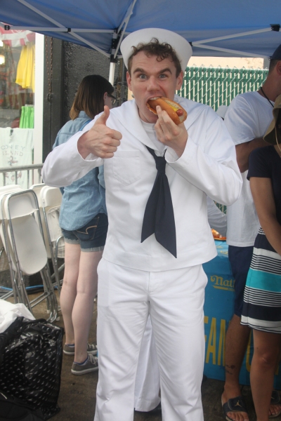 Exclusive Photo Coverage: ON THE TOWN Stars Perform at Nathan's Fourth of July Hot Dog Eating Contest!  Image