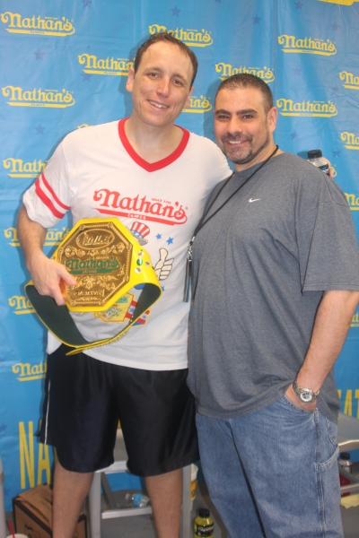 Exclusive Photo Coverage: ON THE TOWN Stars Perform at Nathan's Fourth of July Hot Dog Eating Contest!  Image