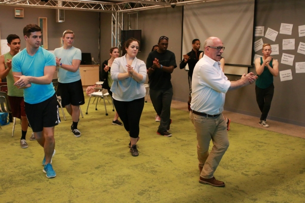 Donnie Kehr teaching a JERSEY BOYS segment to BDF LA students Photo