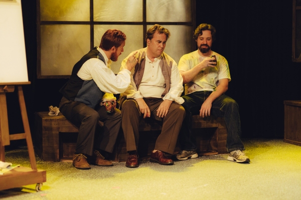 Jordan Foote as Vincent van Gogh, Ned Averill-Snell as Paul Gauiguin and Steve Fisher Photo