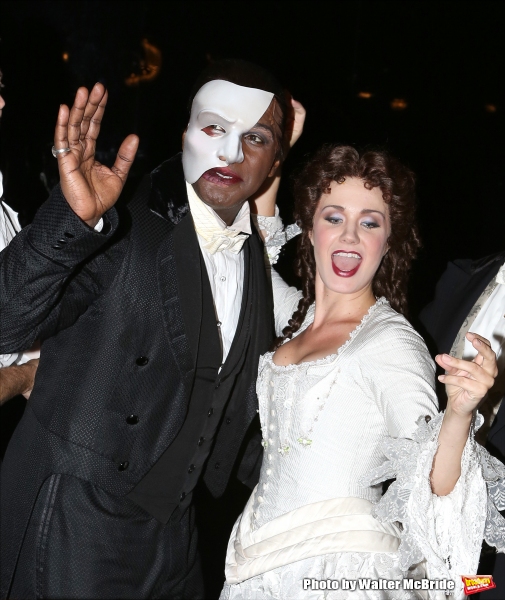Photo Coverage: Norm Lewis, Sierra Boggess & THE PHANTOM OF THE OPERA Cast Celebrate 11,000 Backstage!  Image