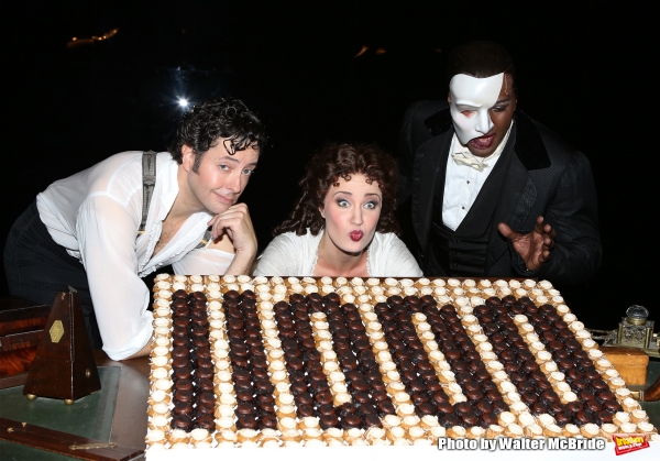 Photo Coverage: Norm Lewis, Sierra Boggess & THE PHANTOM OF THE OPERA Cast Celebrate 11,000 Backstage!  Image