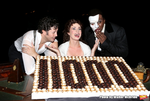 Photo Coverage: Norm Lewis, Sierra Boggess & THE PHANTOM OF THE OPERA Cast Celebrate 11,000 Backstage!  Image
