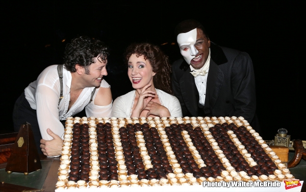 Photo Coverage: Norm Lewis, Sierra Boggess & THE PHANTOM OF THE OPERA Cast Celebrate 11,000 Backstage!  Image