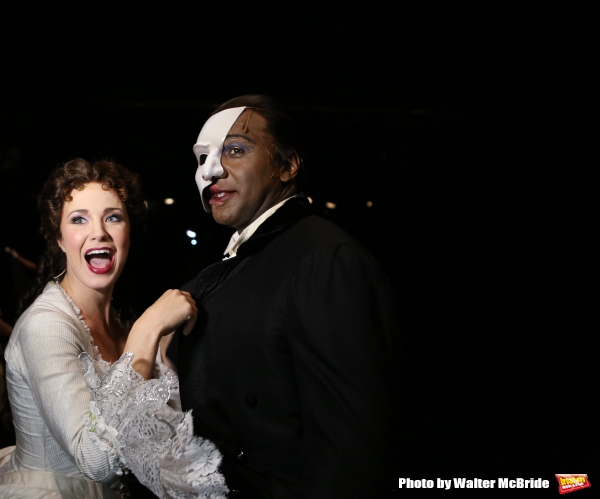 Photo Coverage: Norm Lewis, Sierra Boggess & THE PHANTOM OF THE OPERA Cast Celebrate 11,000 Backstage!  Image