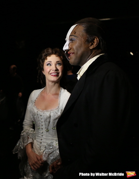 Photo Coverage: Norm Lewis, Sierra Boggess & THE PHANTOM OF THE OPERA Cast Celebrate 11,000 Backstage!  Image