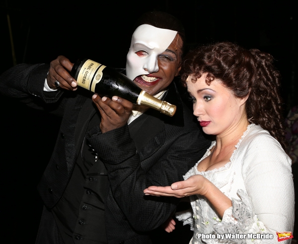 Photo Coverage: Norm Lewis, Sierra Boggess & THE PHANTOM OF THE OPERA Cast Celebrate 11,000 Backstage!  Image