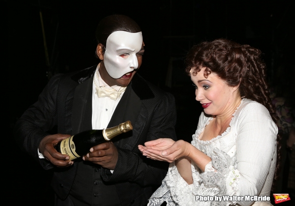 Photo Coverage: Norm Lewis, Sierra Boggess & THE PHANTOM OF THE OPERA Cast Celebrate 11,000 Backstage!  Image