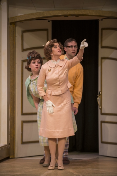 Missy Aguilar as Gloria Mundy, Mary Nigohosian as Mrs. Pennyweather and Patrick Tiern Photo