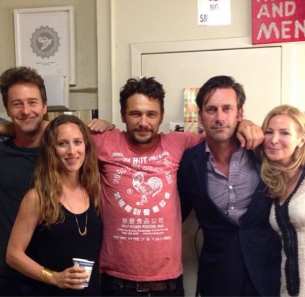 Photo Flash: Jon Hamm, Jennifer Westfeldt and Edward Norton Visit OF MICE AND MEN Image