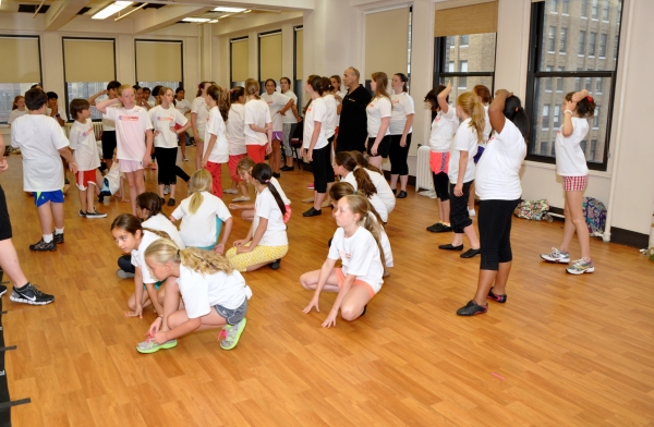 Jonathan Cerullo teaches another class of Camp Broadway Kids Photo