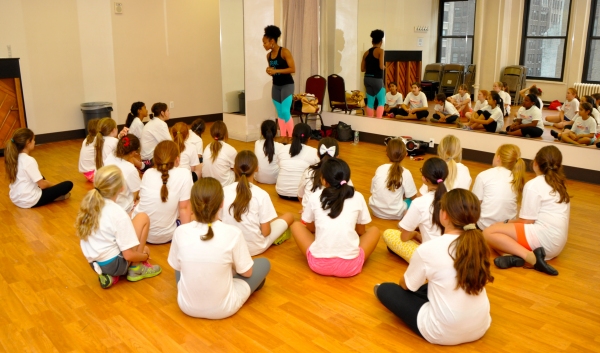 Bravita Threatt holding the first of two seminars for the Camp Broadway Kids Photo