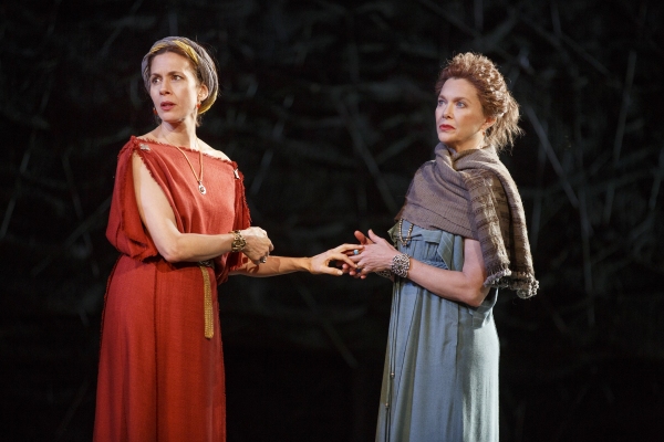 Jessica Hecht and Annette Bening at 