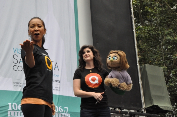 Photo Coverage: Casts of BULLETS, CINDERELLA, PHANTOM & More Visit BROADWAY IN BRYANT PARK! Image
