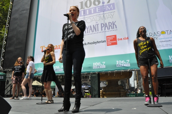 Photo Coverage: Casts of GENTLEMAN'S GUIDE, HEATHERS and More Visit Broadway in Bryant Park! Image