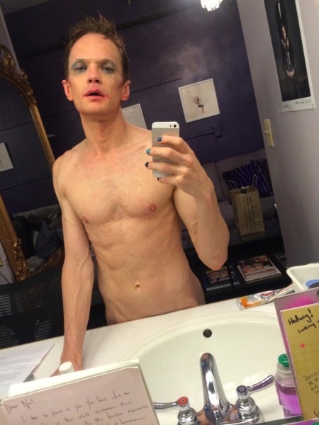 Photo Flash: HEDWIG's Neil Patrick Harris Tweets Before- and After-Show Selfies - Sans Clothes! Image