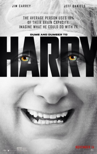 Photo Flash: New DUMB AND DUMBER TO Posters Mock Scarlett Johansson's LUCY Image