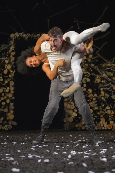 Tristan Cunningham as Hermia and Dan Clegg as Lysander  Photo