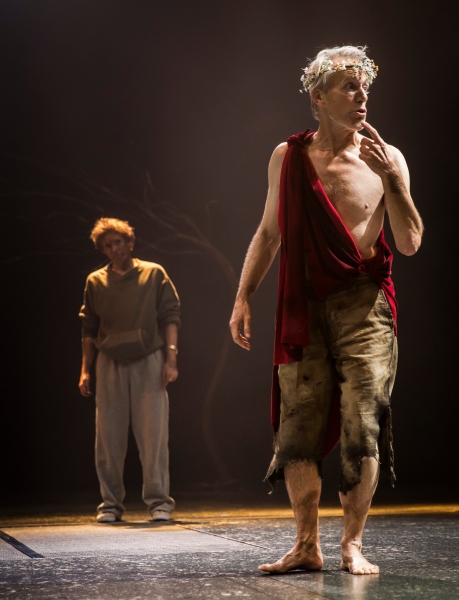 King Lear (Larry Yando, at right) is increasingly obscured by the shadows of dementia Photo
