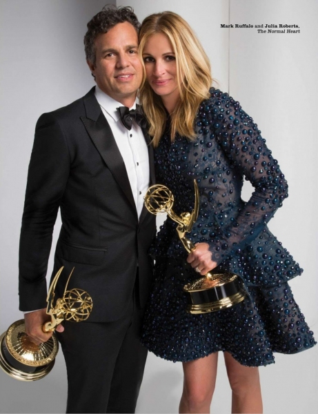 Photo Flash: Julia Roberts, Matt Bomer, Mark Ruffalo, & NORMAL HEART Team Featured in Emmys Magazine 