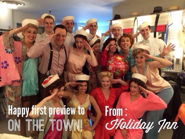 Photo Flash: Saturday Intermission Pics, September 20 - HOLIDAY INN Wishes ON THE TOWN a Happy First Preview, and More Image