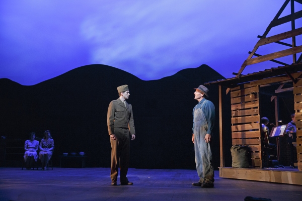 A.J. Shively as Billy Cane and Stephen Bogardus as Daddy Cane Photo