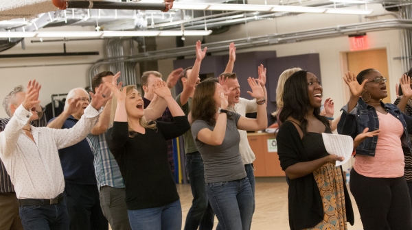 Photo Flash: In Rehearsal with Charlie Pollock, Mary Kate Morrissey and More for Signature Theatre's ELMER GANTRY Image