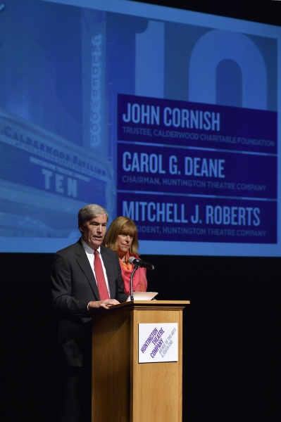 Calderwood Charitable Foundation Trustee John Cornish and Huntington Chairman Carol G Photo