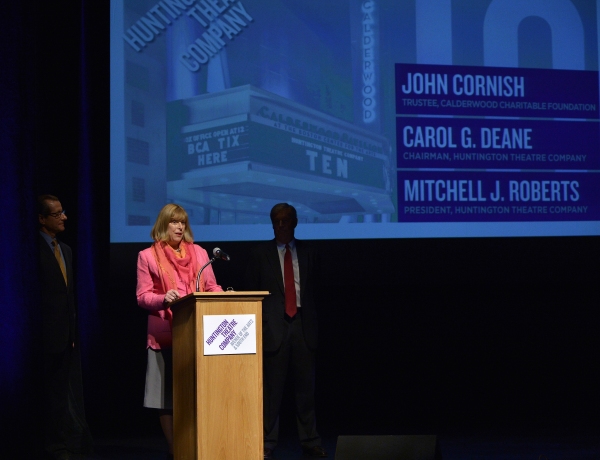 Huntington President Mitchell J. Roberts, Huntington Chairman Carol G. Deane, and Cal Photo