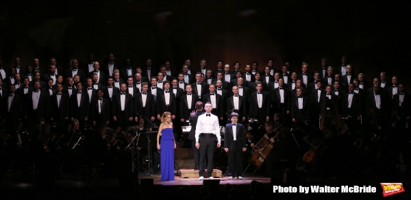 Kristin Chenoweth, Andrew Lippa and Noah Marlowe with The All-Star Broadway Men''s Ch Photo