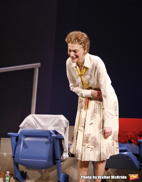 Marian Seldes on stage for The Opening Night Performance Curtain Call for DEUCE at th Photo
