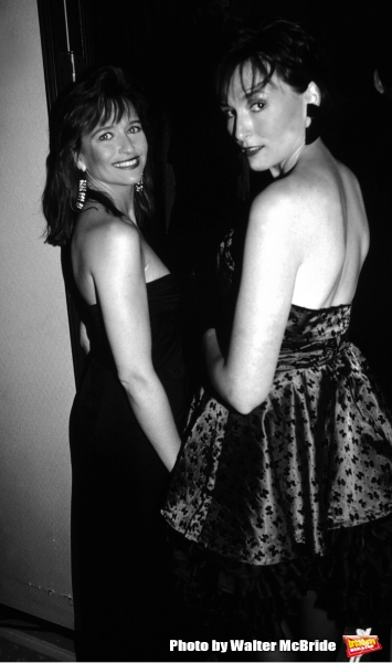 Jan Hooks and Nora Dunn (Saturday Night Live) on August 1, 1988 in New York City. Photo